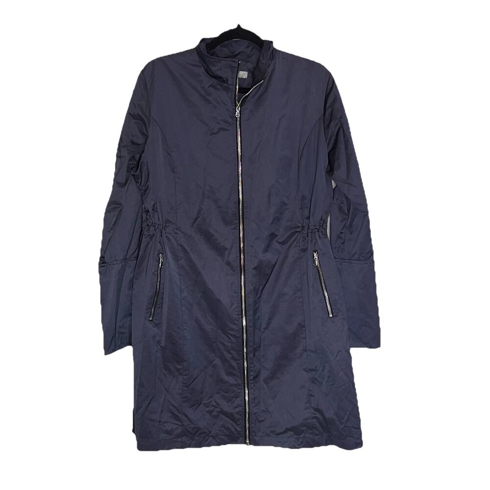 Anatomie Rain Coat Women's Size
XL Navy Blue Full Zip Mid-length
Jacket Italy
